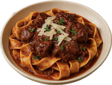 Load image into Gallery viewer, Pappardelle with Rich Short Rib Red Wine Ragu