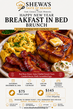 Load image into Gallery viewer, New Year Inspired Breakfast in Bed Brunch Virtual Cooking Class | Saturday December 26, 2026| Time 5pm-7:30pm EST.